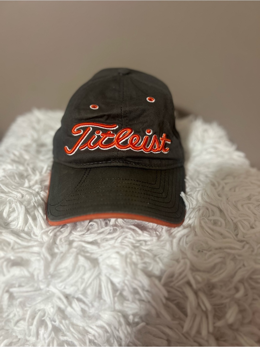 Titleist Black Hat with Orange Trim